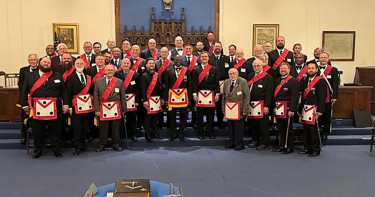 Large Knight Masons gathering at the lodge